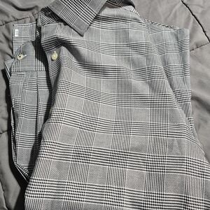 Banana Republic Black and White Plaid Shirt